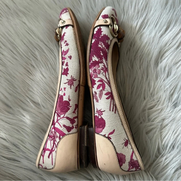 GUCCI Hasler Horsebit Accent Floral Ballet Flats Size 7 - Picture 10 of 13